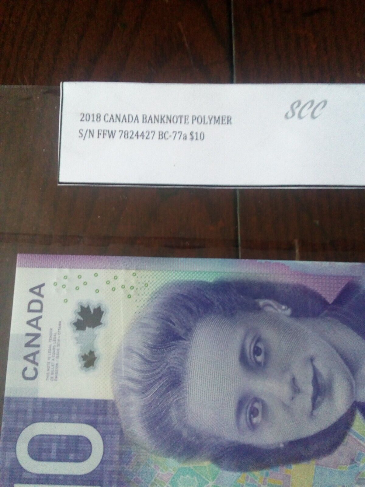 Vintage Canadian 2018 $10 Polymer Banknote