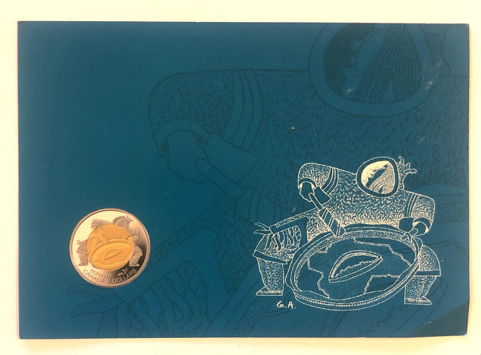 Vintage Canada Postcard with Royal Canadian Mint $2.00 Coin