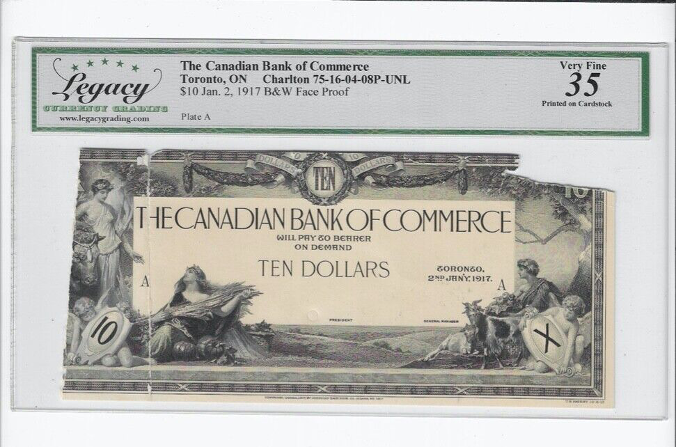 1917 Canadian Bank of Commerce $10 FP Note - Vintage