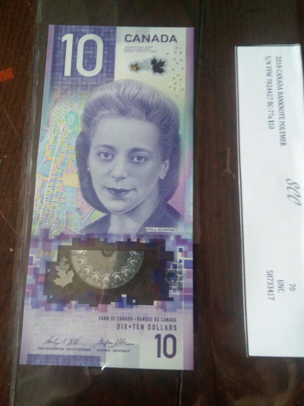 Vintage Canadian 2018 $10 Polymer Banknote