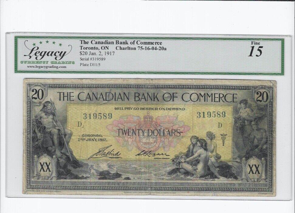 1917 Canadian Bank of Commerce $20 Note