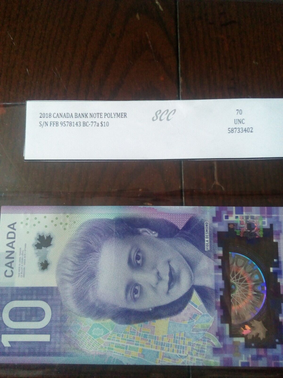 Vintage Canadian Police Bank Note 2018