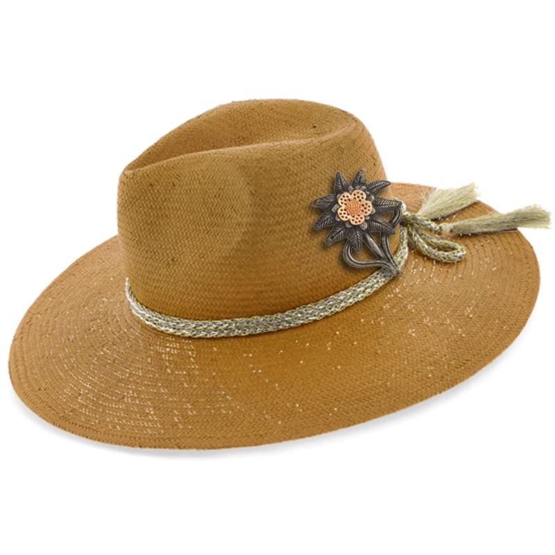 WW2 German Mountain Troops Edelweiss Hat Lapel Pin