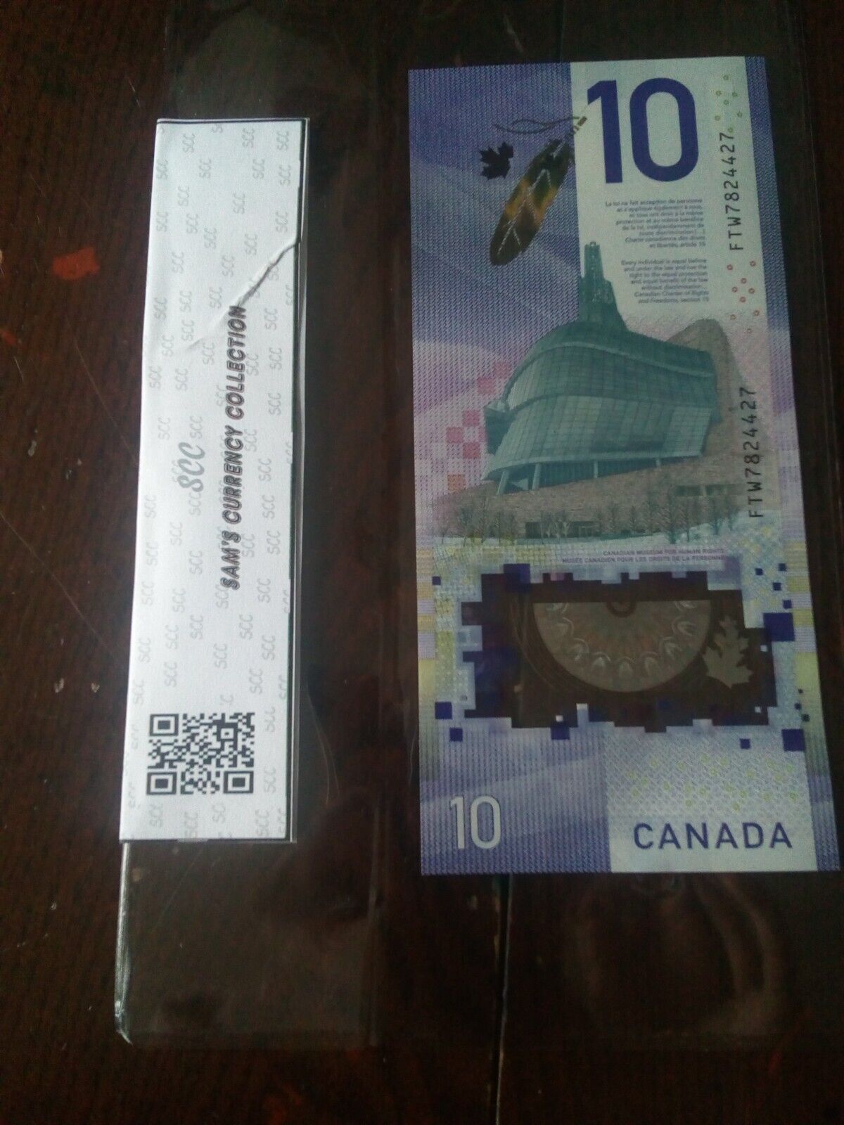 Vintage Canadian 2018 $10 Polymer Banknote