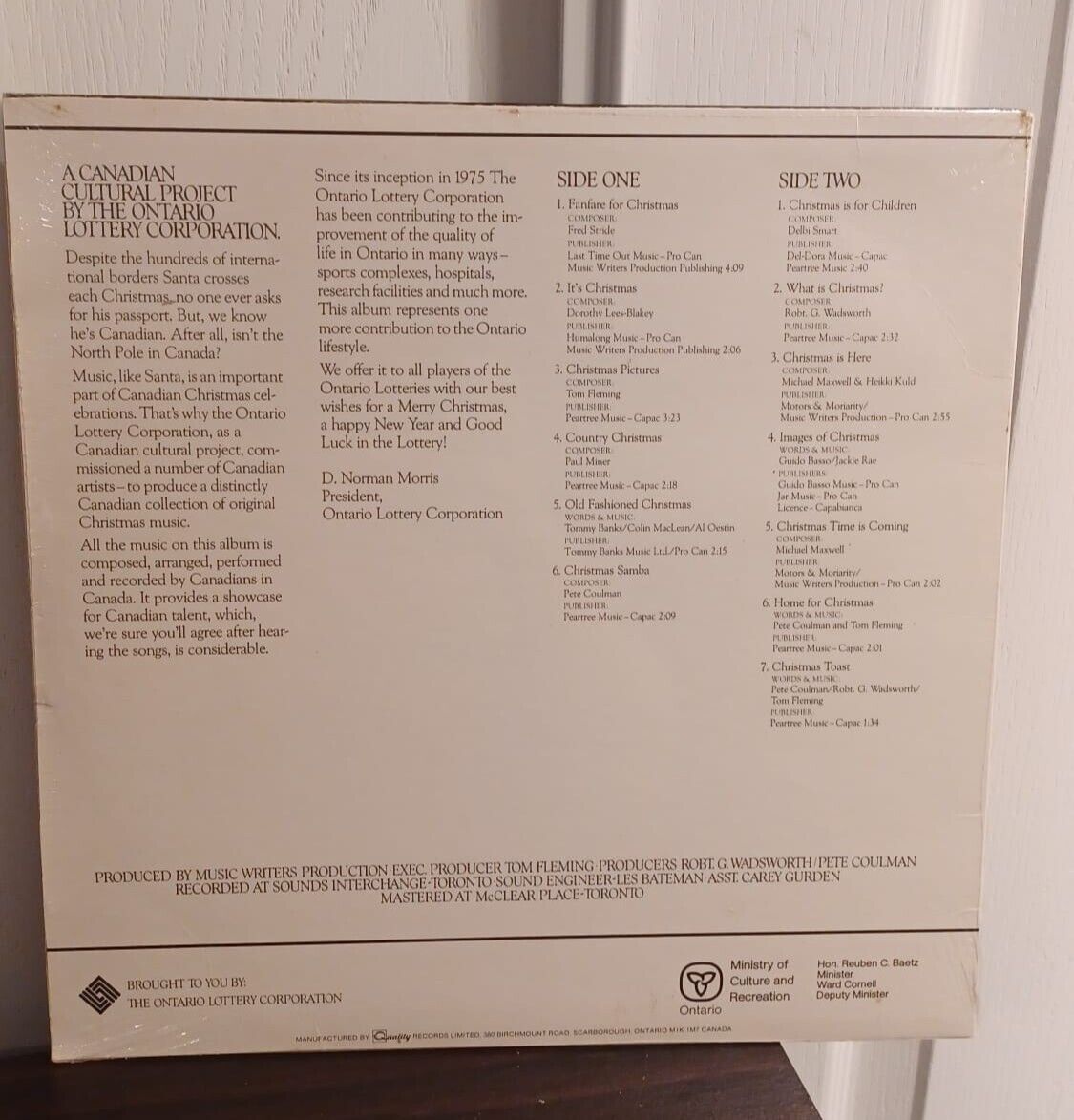 Vintage Canadian Santa Claus Vinyl LP - Sealed