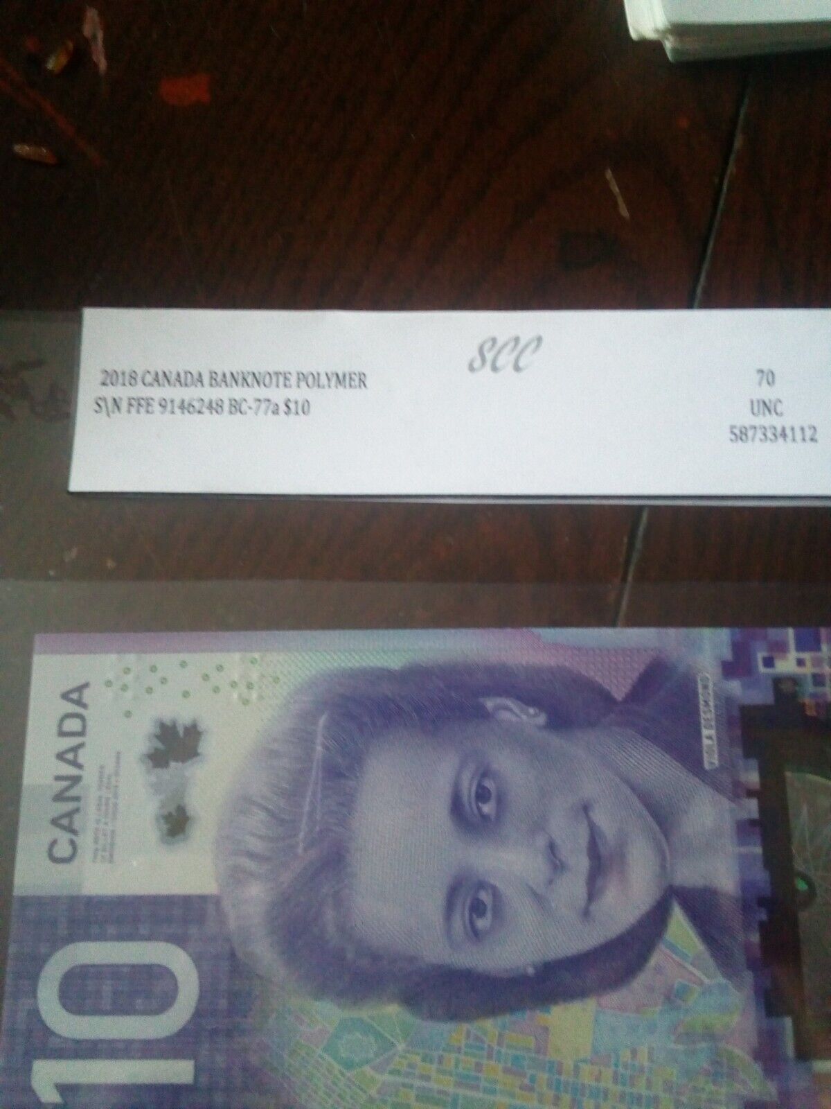 Vintage Canadian Bank Note - Vertical Polymer $10