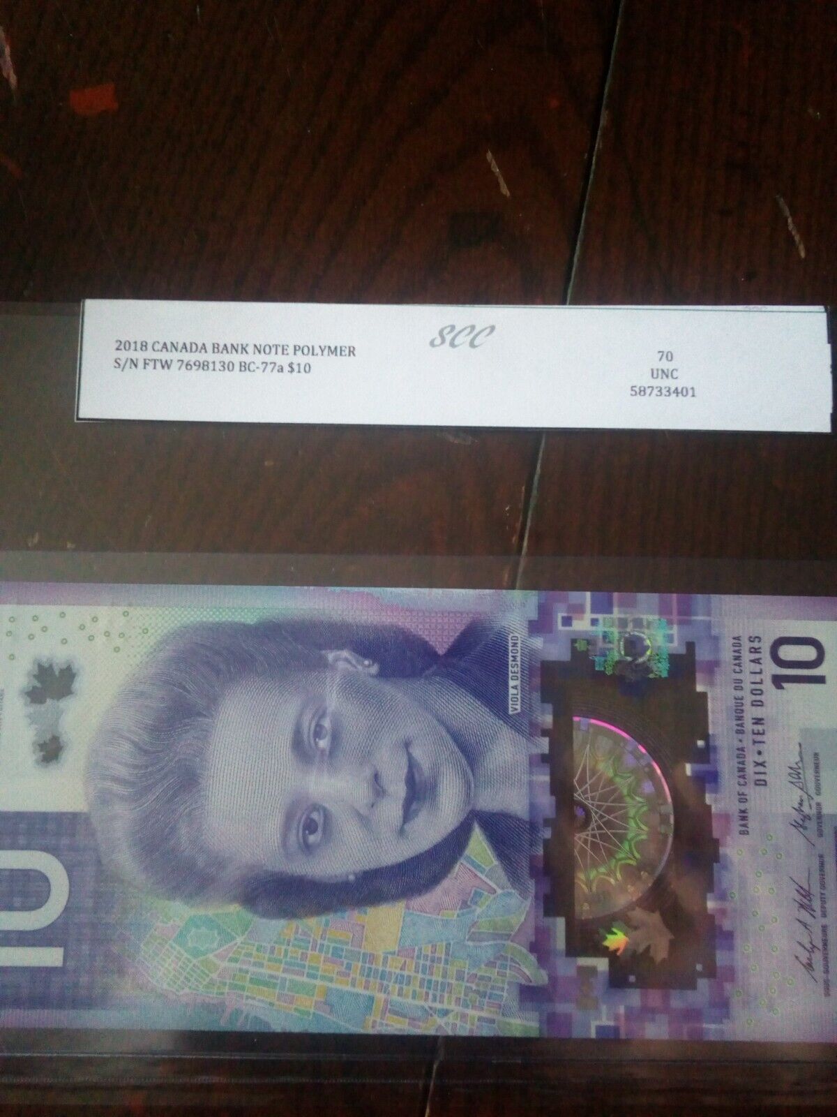 Vintage Canadian 2018 Banknote: $19 Polymer UNC