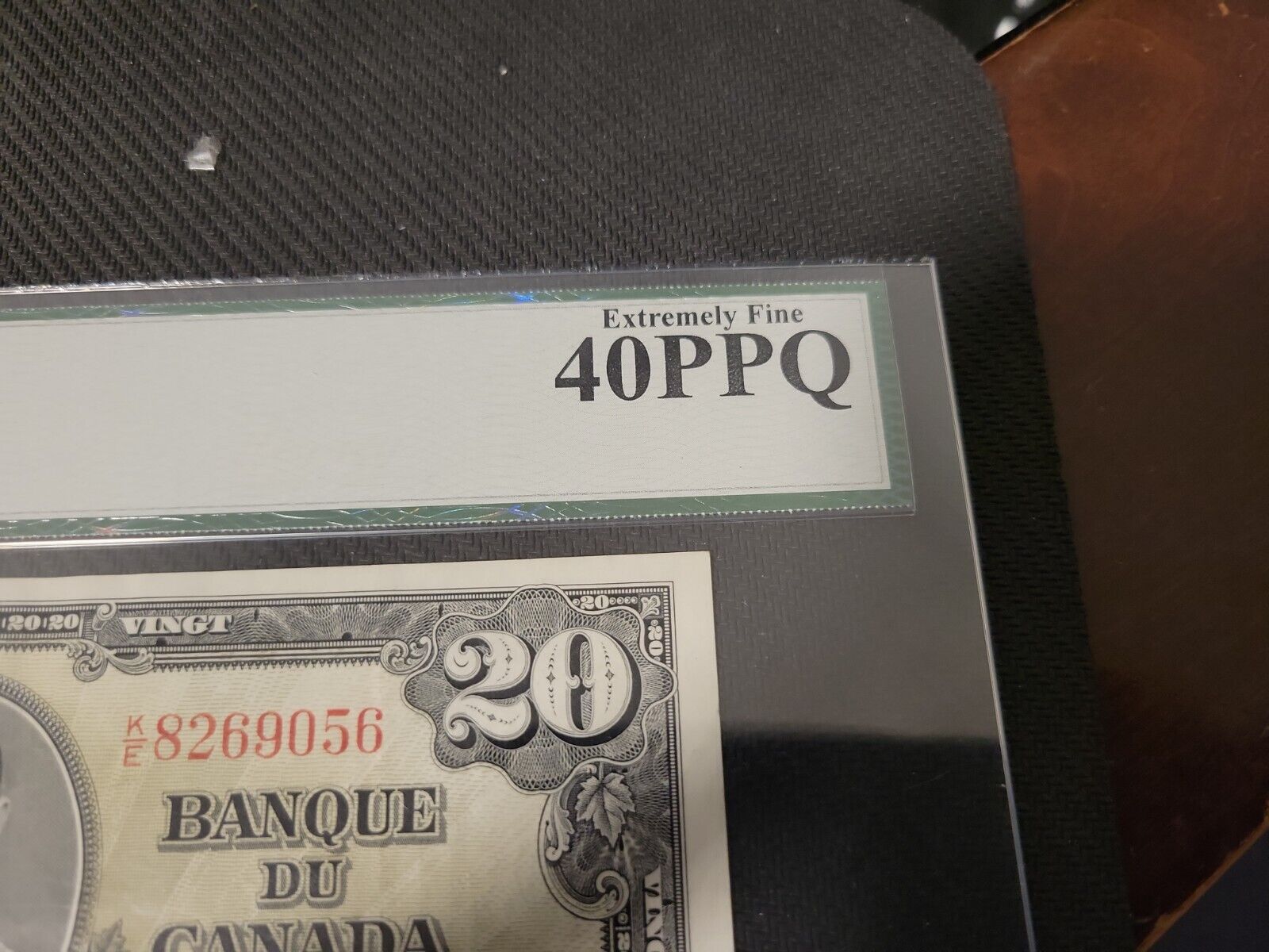 Vintage 1937 Canadian $20 Banknote Graded 40PPQ