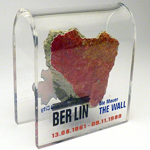 Berlin Wall Souvenir - Genuine Piece in Acrylic Display