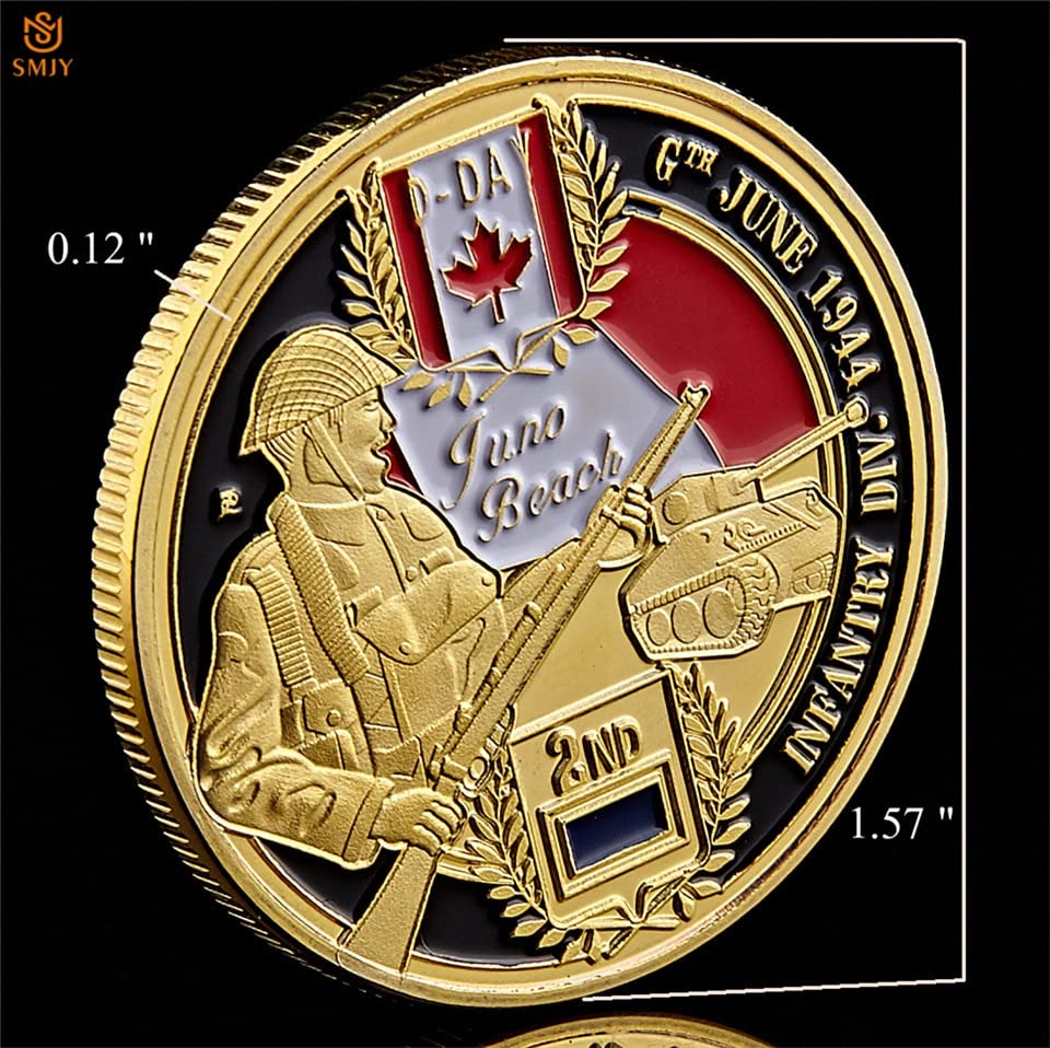 WW II D-Day Juno Beach Canadian Vintage Memorial