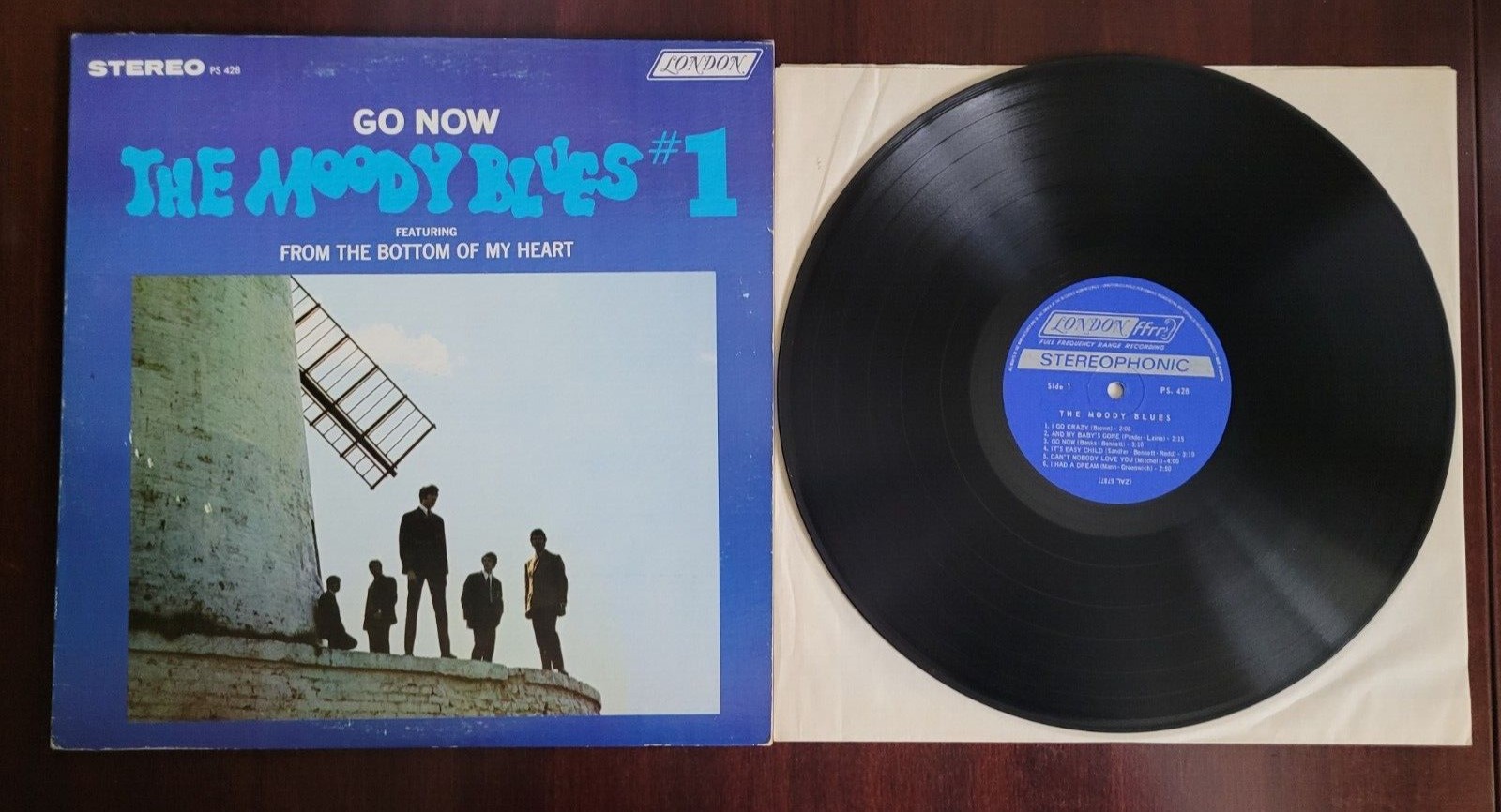 Vintage Moody Blues Vinyl LP - Go Now 1966