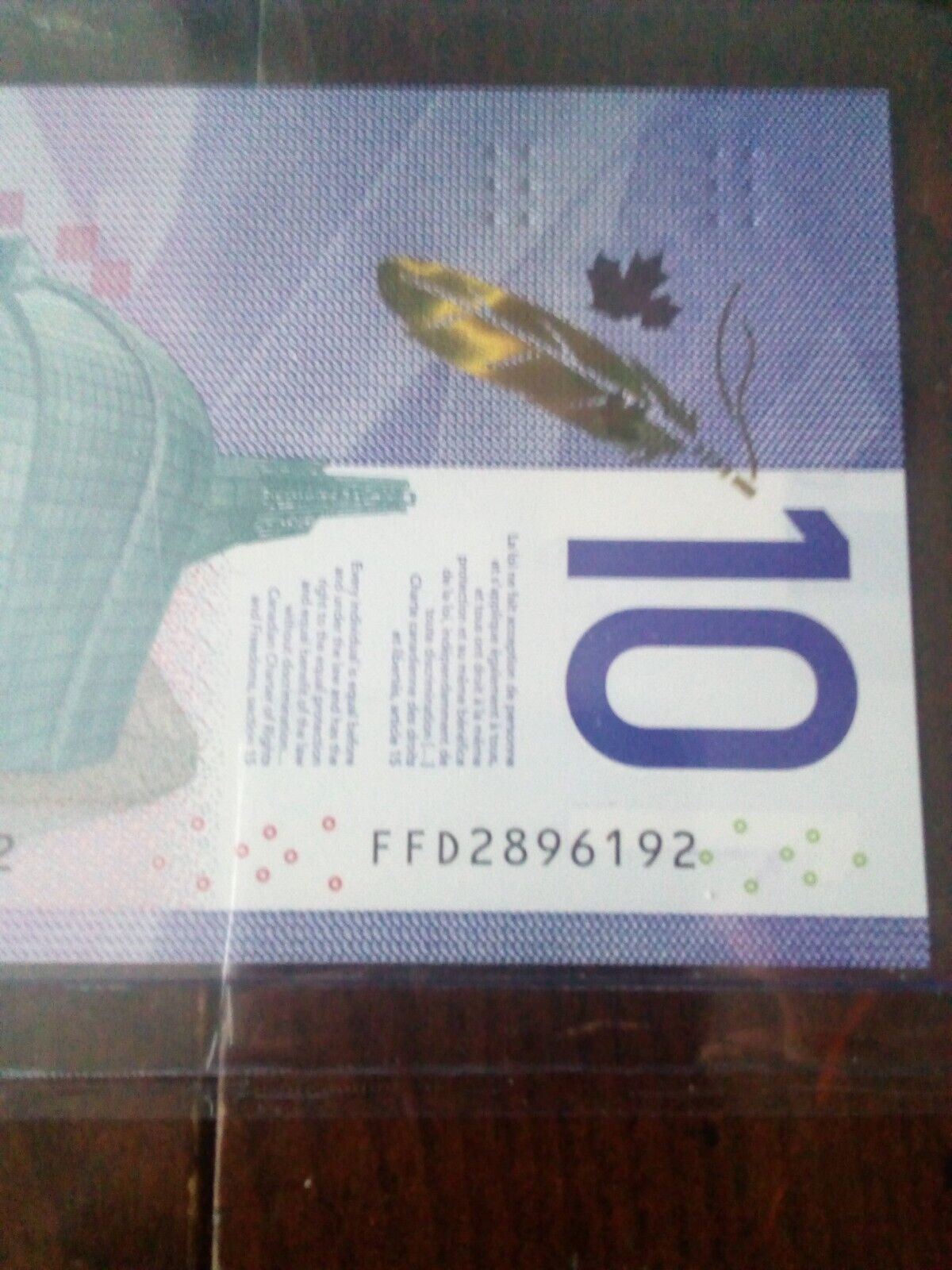 Vintage Canadian Polymer 10 Dollars Vertical Bank Note