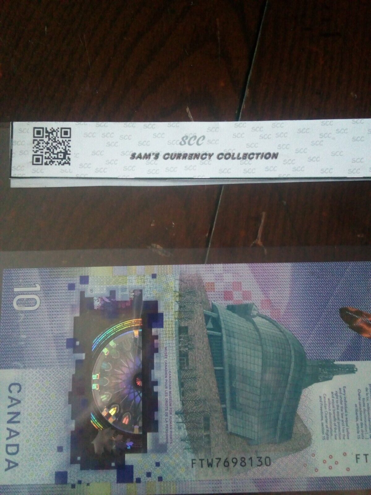 Vintage Canadian 2018 Banknote: $19 Polymer UNC