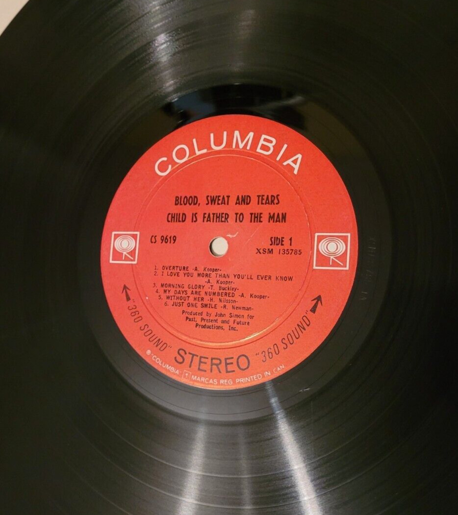 Vintage Blood, Sweat & Tears LP - 1st Cdn Press