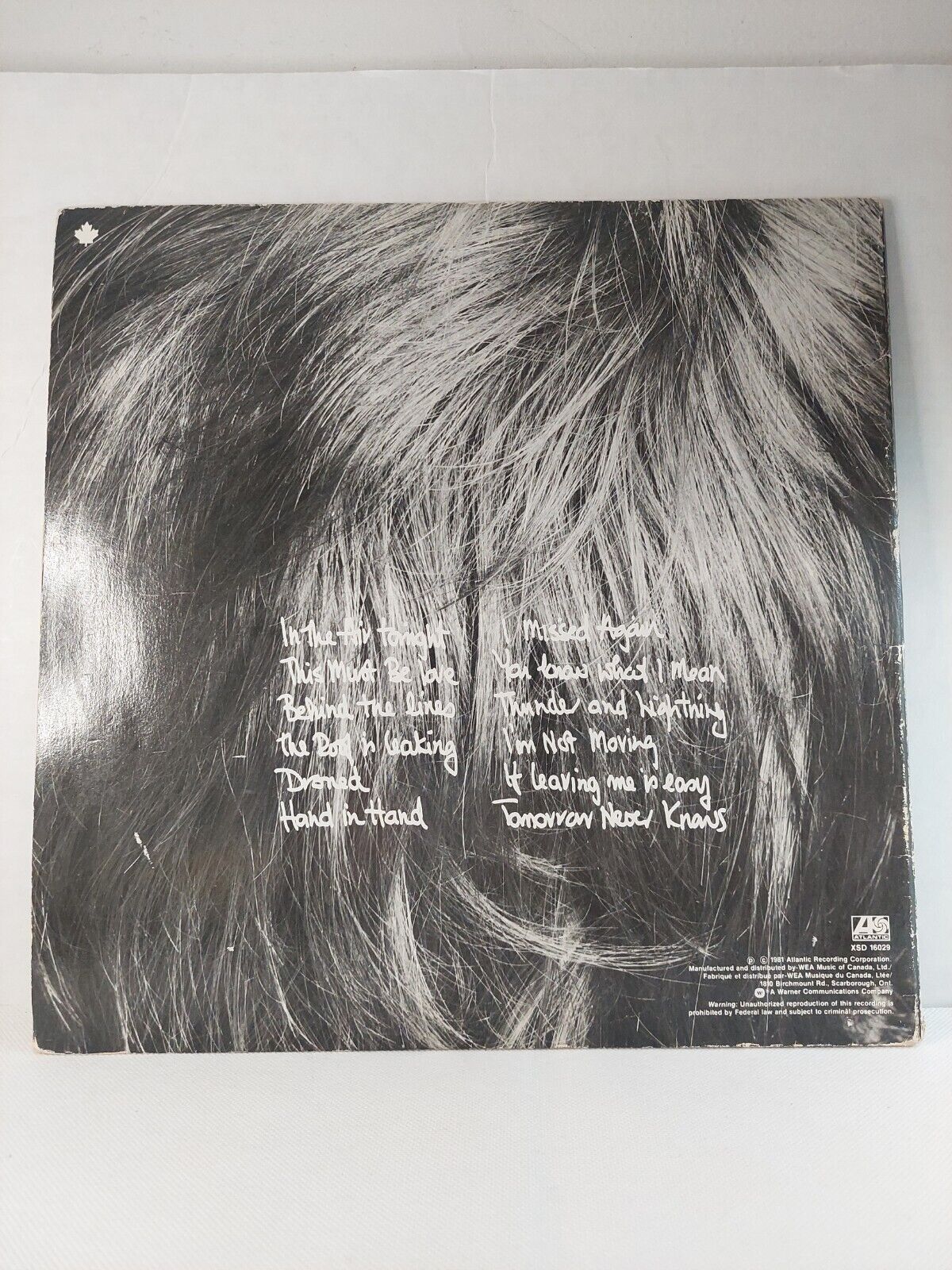 Vintage Phil Collins Vinyl - Canadian 1981 Album