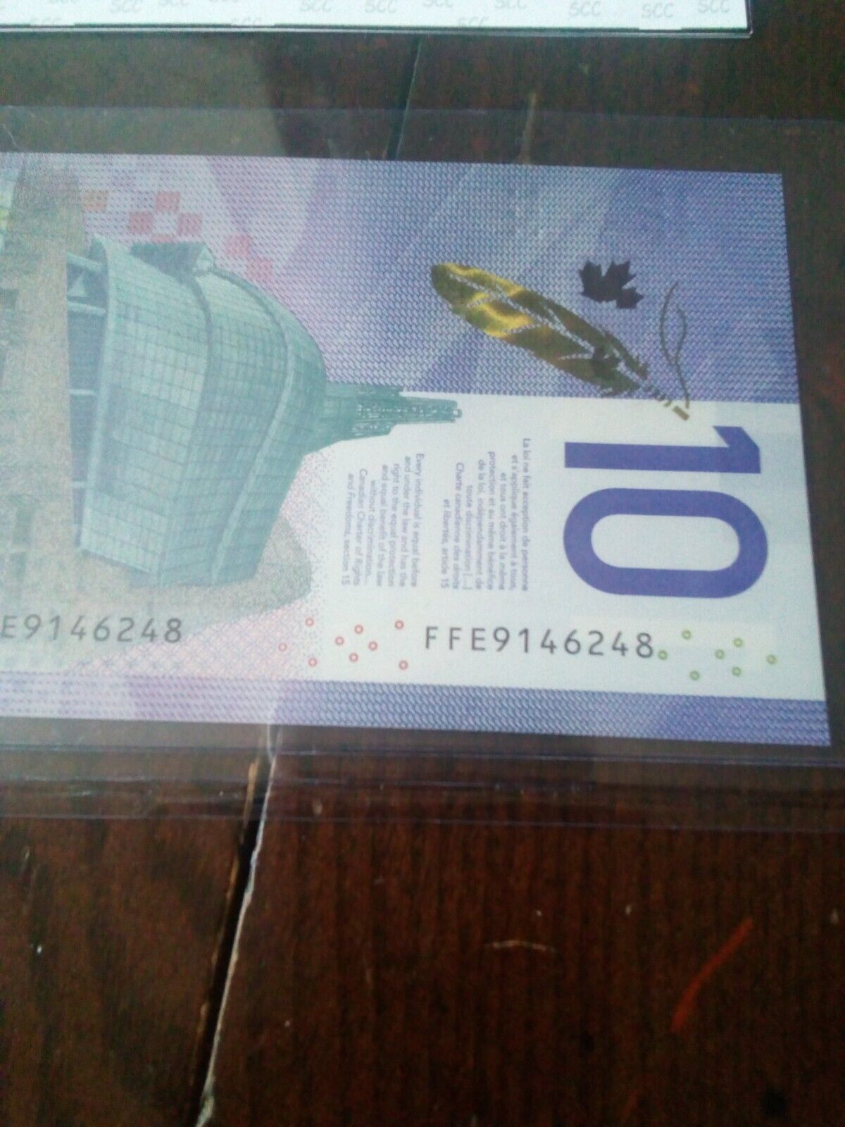 Vintage Canadian Bank Note - Vertical Polymer $10