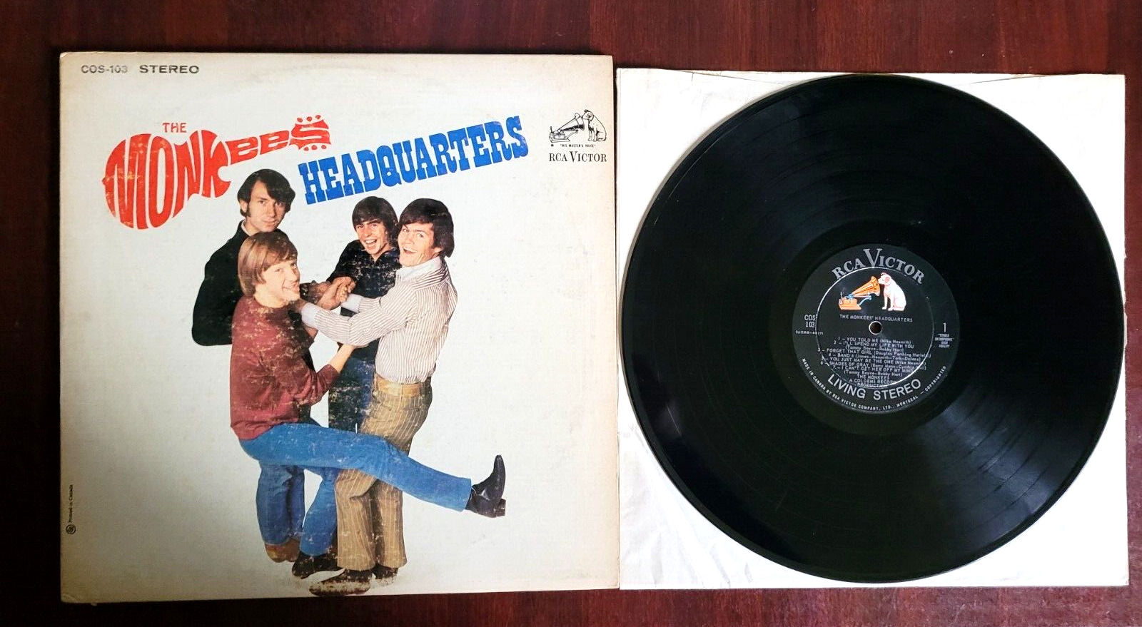 The Monkees Headquarters Vinyl LP, 1967 Canadian RCA