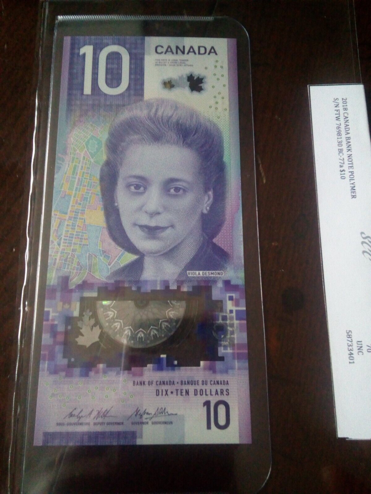 Vintage Canadian 2018 Banknote: $19 Polymer UNC