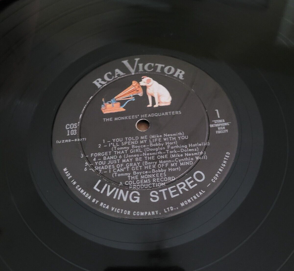 The Monkees Headquarters Vinyl LP, 1967 Canadian RCA