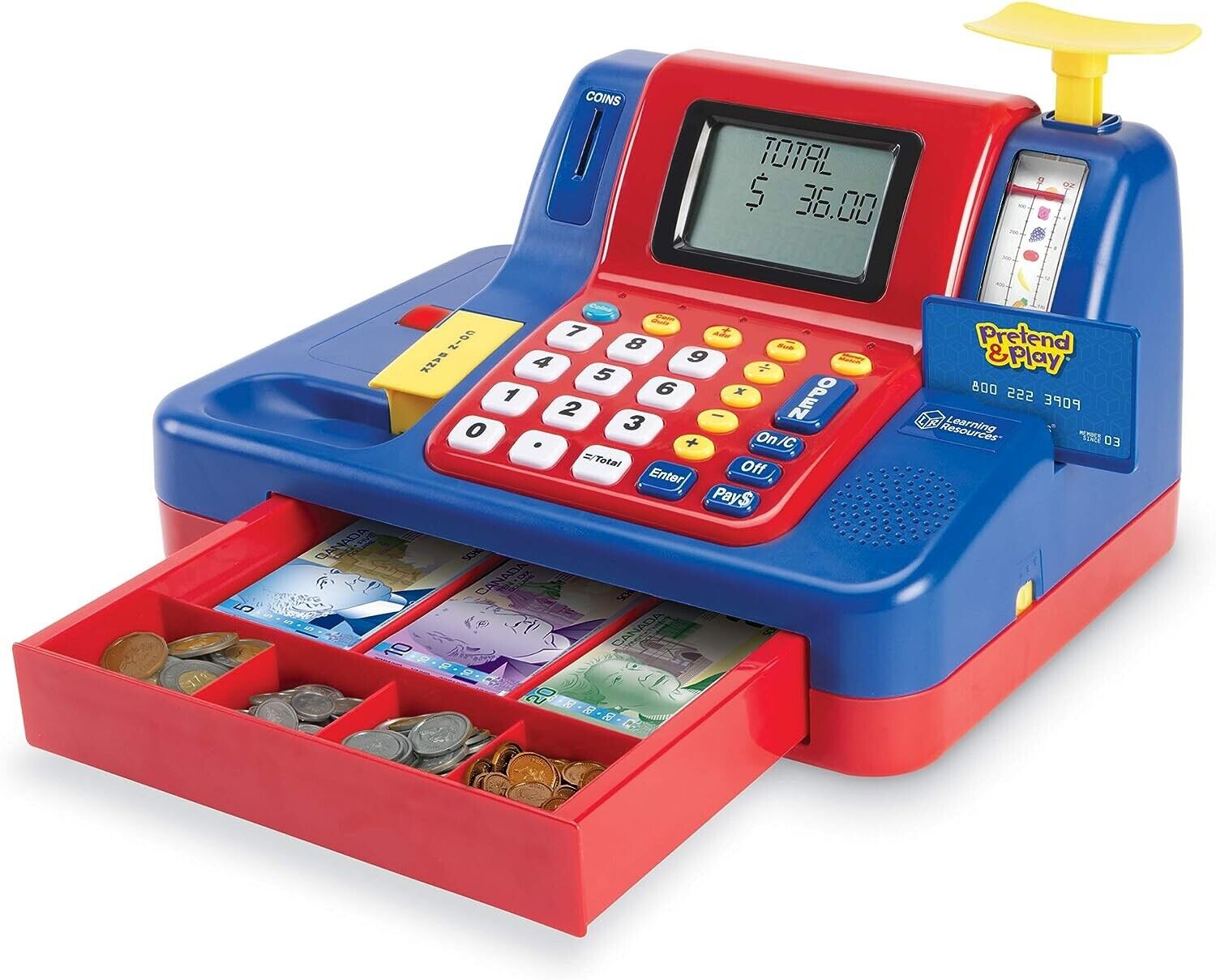 Vintage Canadian Currency Teaching Cash Register