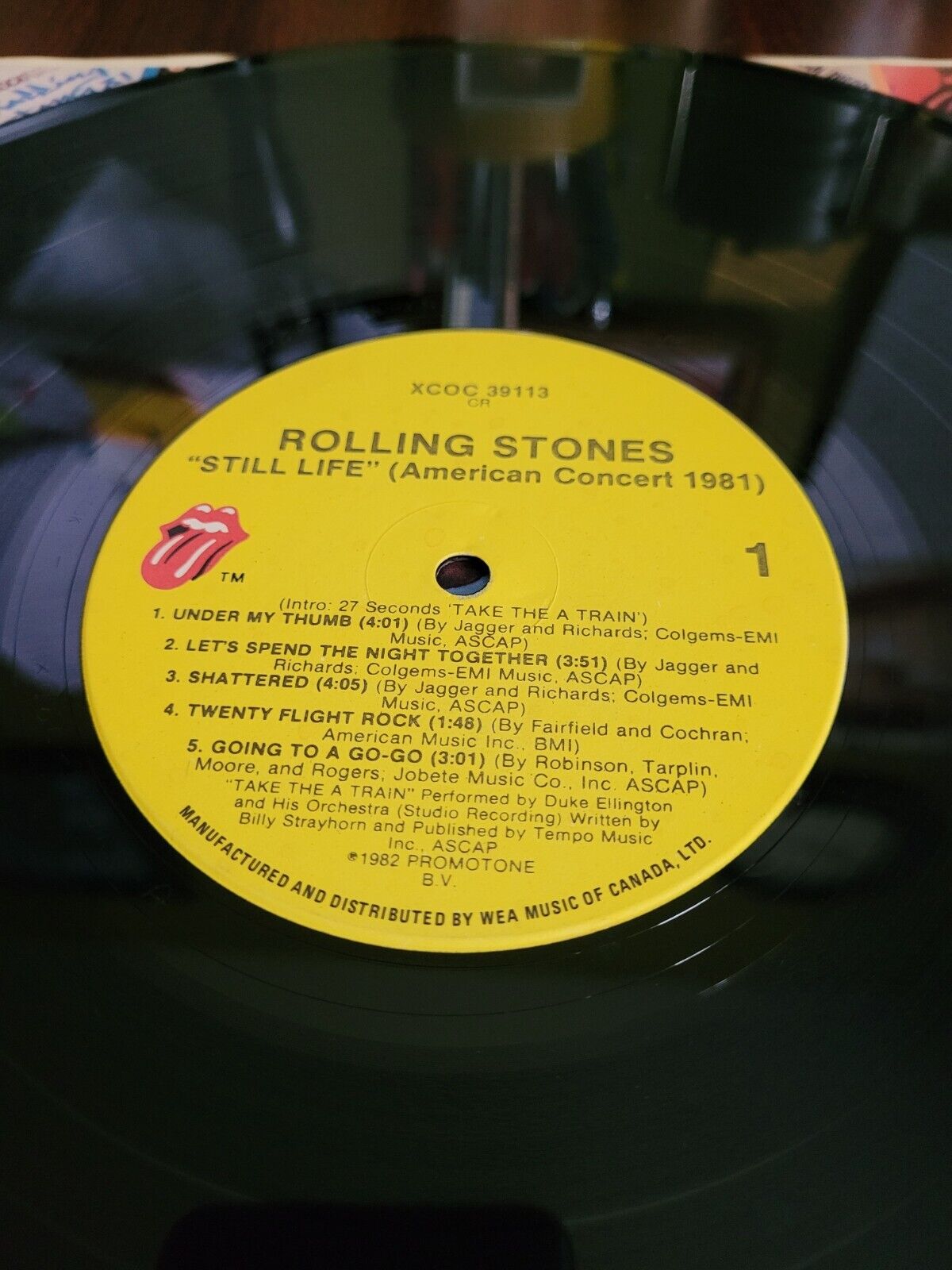 Rolling Stones Vintage Vinyl LP LIVE - 1982 Canada