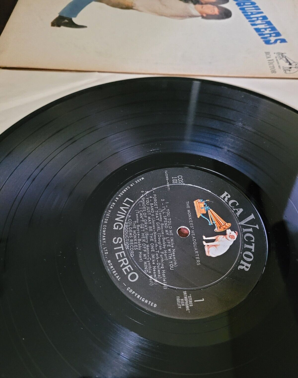 The Monkees Headquarters Vinyl LP, 1967 Canadian RCA