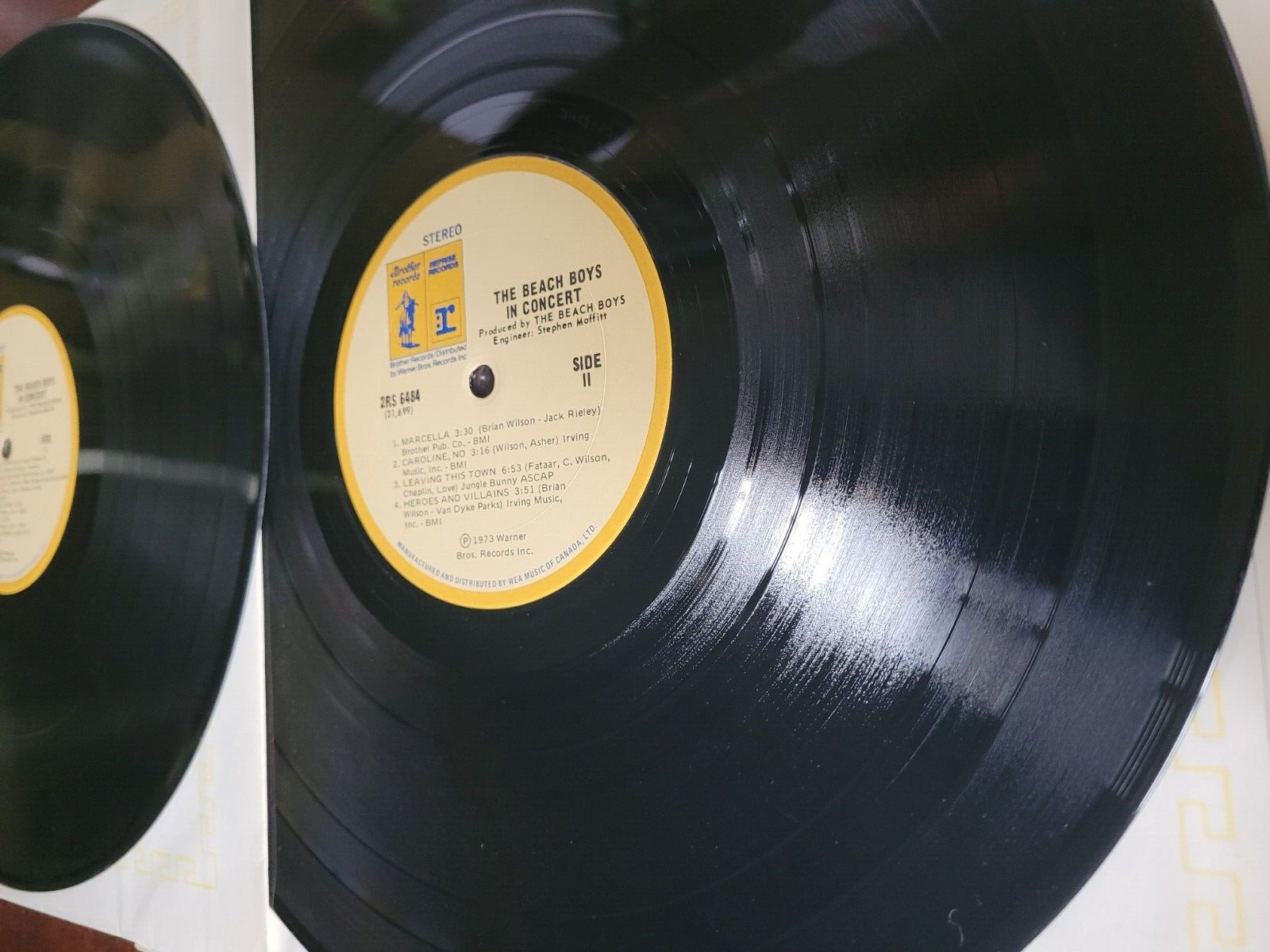 The Beach Boys Live in Concert 1973 Double Vinyl LP