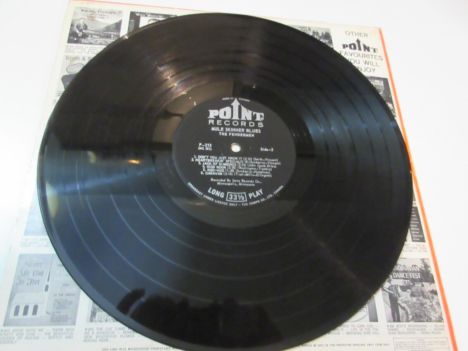 Vintage Canadian Pressing Fendermen "Mule Skinner Blues" Vinyl