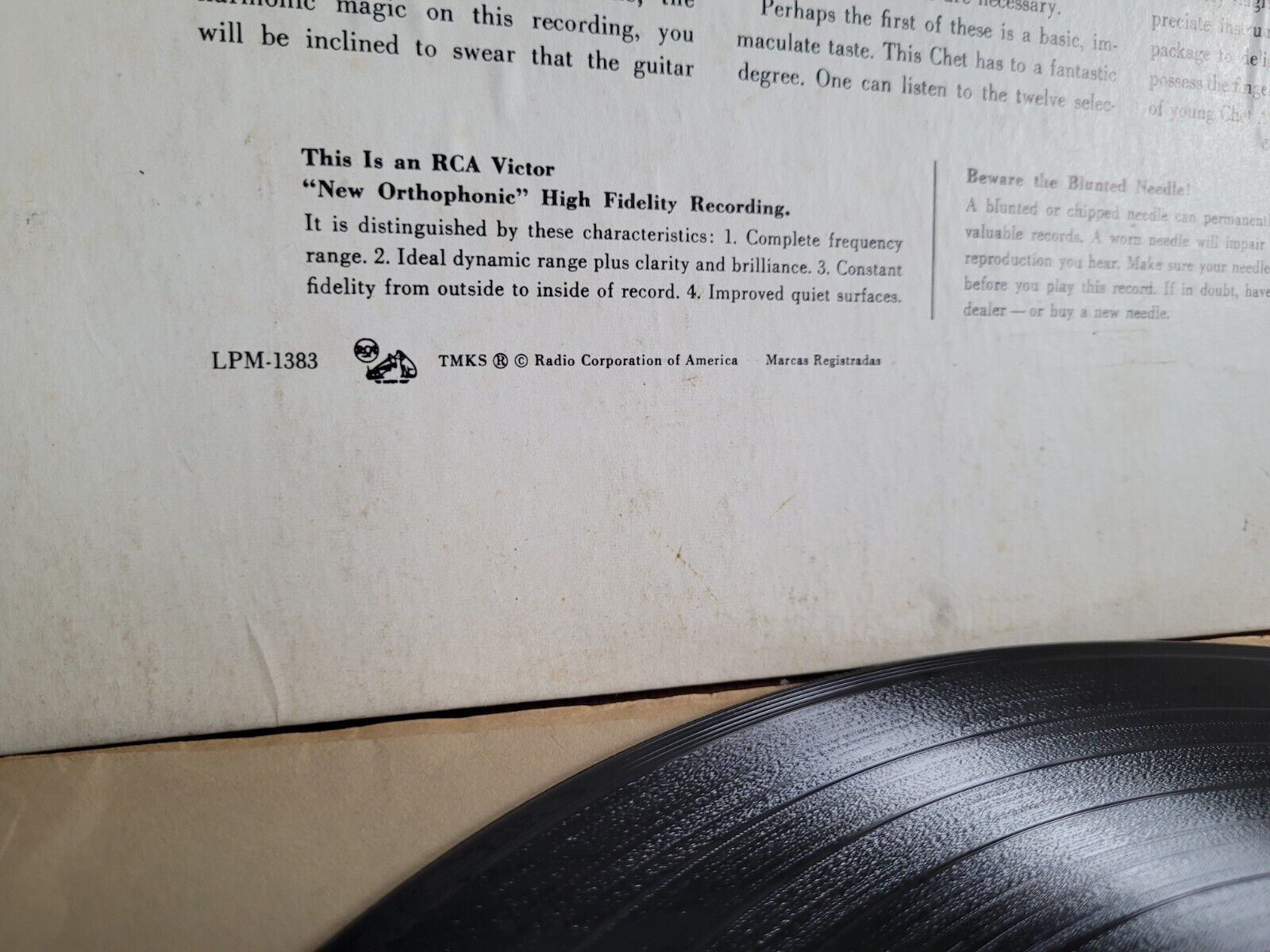 Chet Atkins Finger-Style Guitar Vinyl LP 1961 RCA