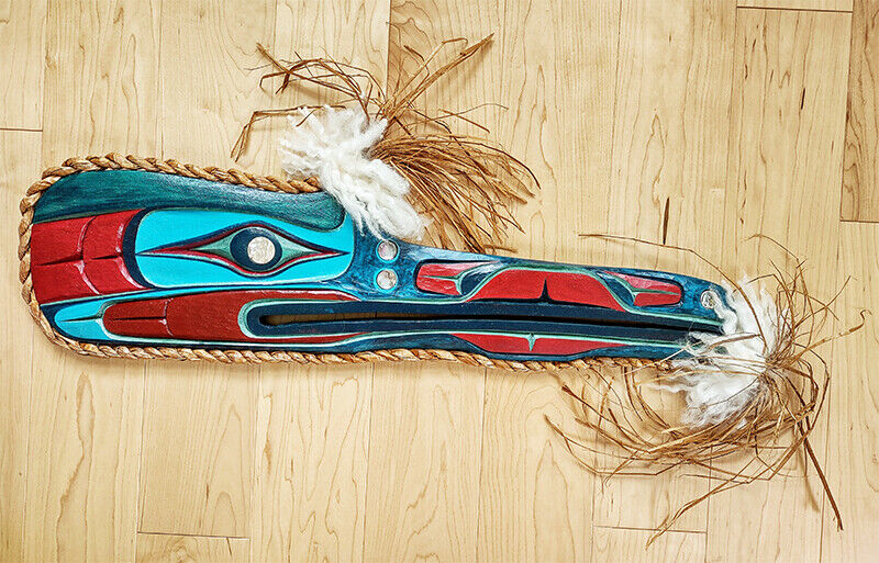 Northwest Coast Canada First Nations Vintage Cedar HUMMINGBIRD Carving