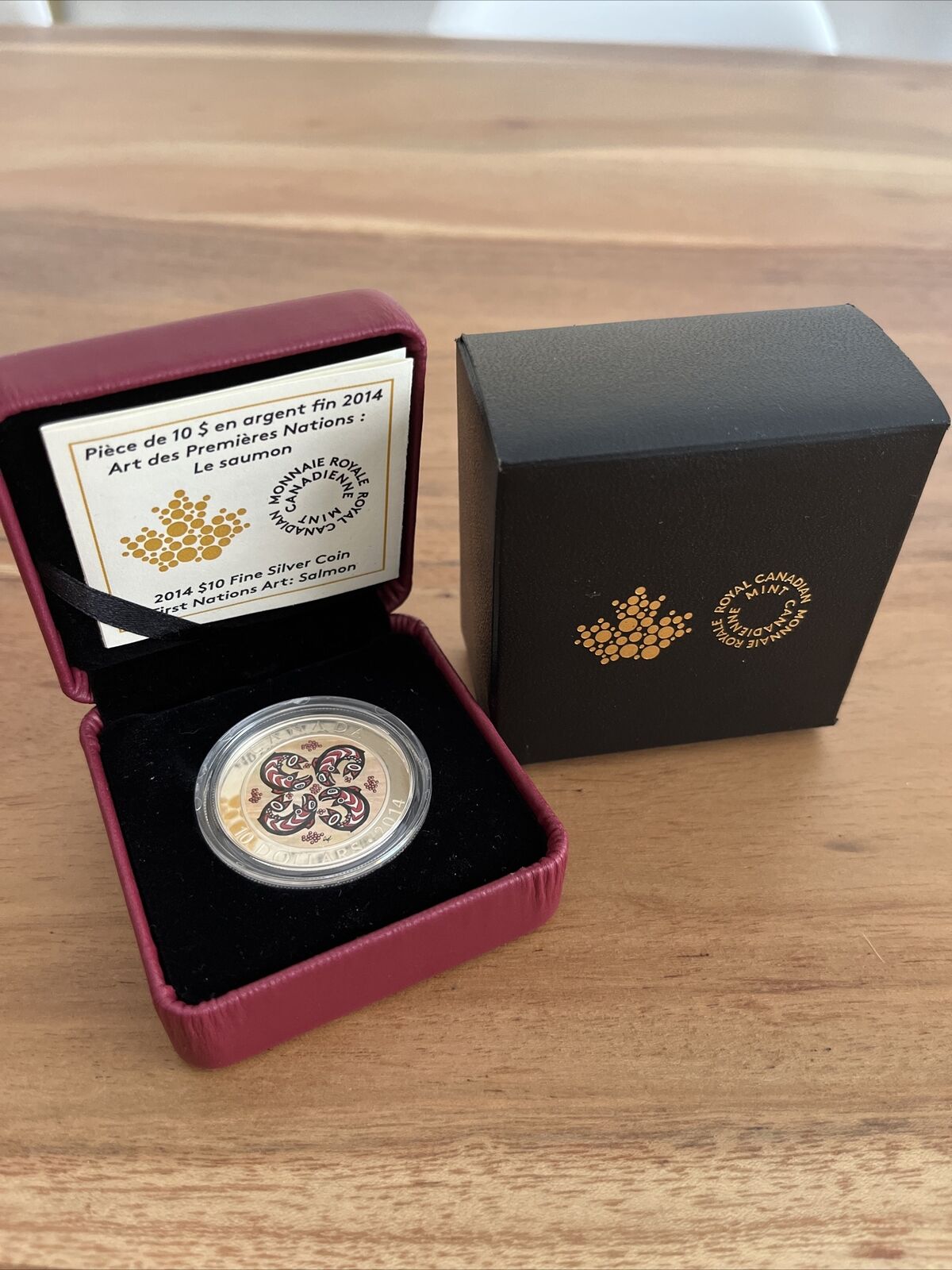 2014 RCM Canadian Holographic Silver Coin - Salmon