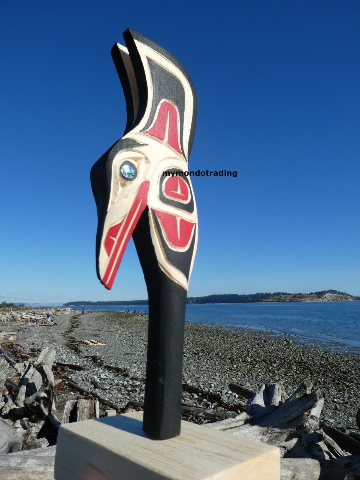 Authentic Northwest Native American Carved Hummingbird Rattle