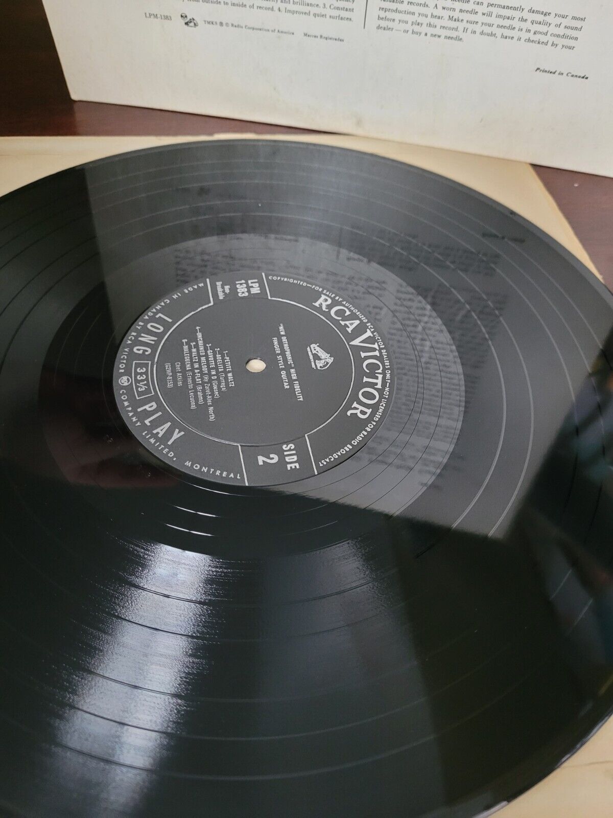 Chet Atkins Finger-Style Guitar Vinyl LP 1961 RCA