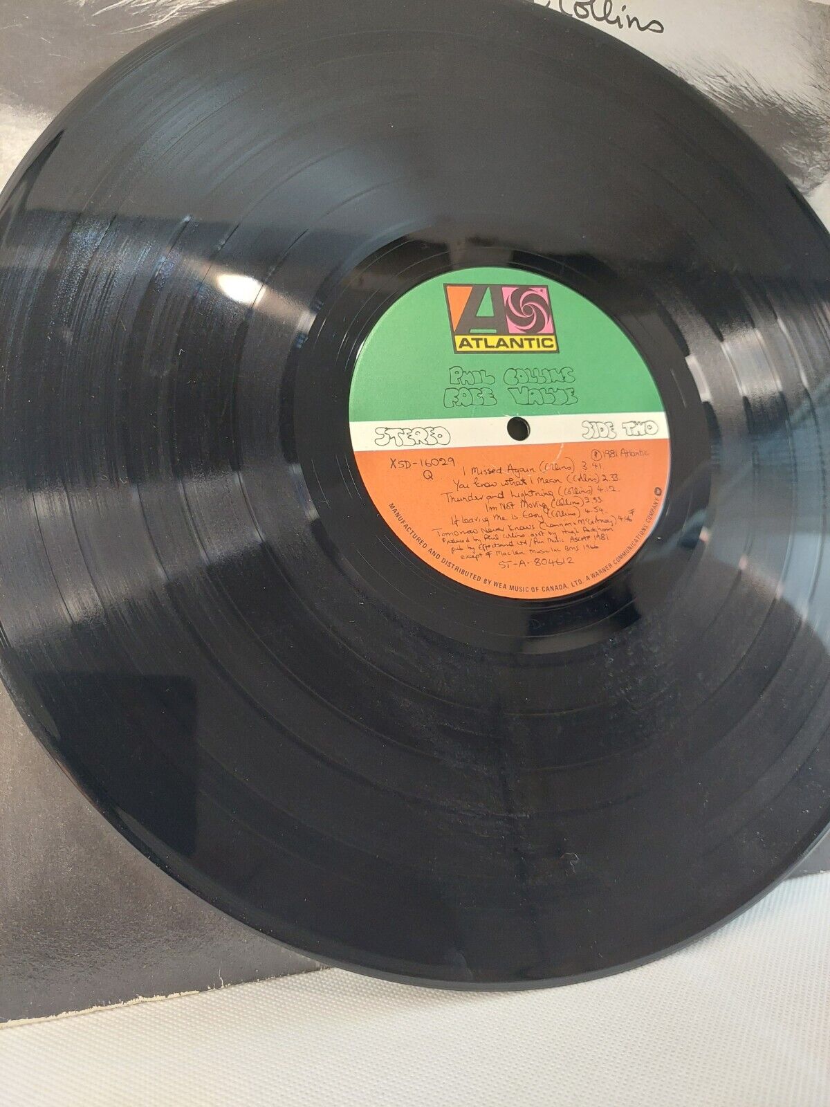 Vintage Phil Collins Vinyl - Canadian 1981 Album