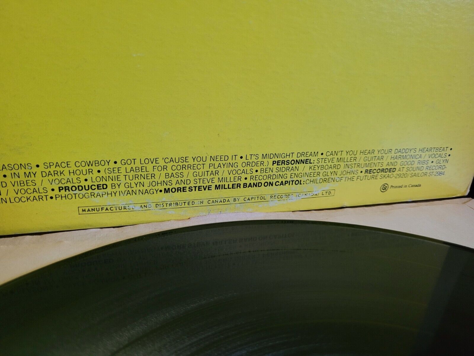 Steve Miller Band - Brave New World Vintage LP (Canadian)