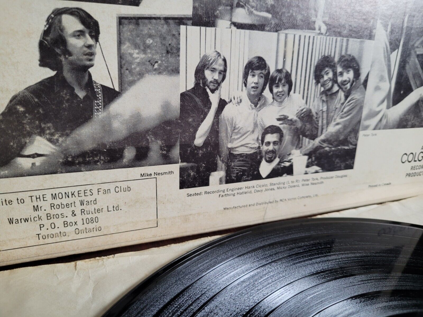 The Monkees Headquarters Vinyl LP, 1967 Canadian RCA