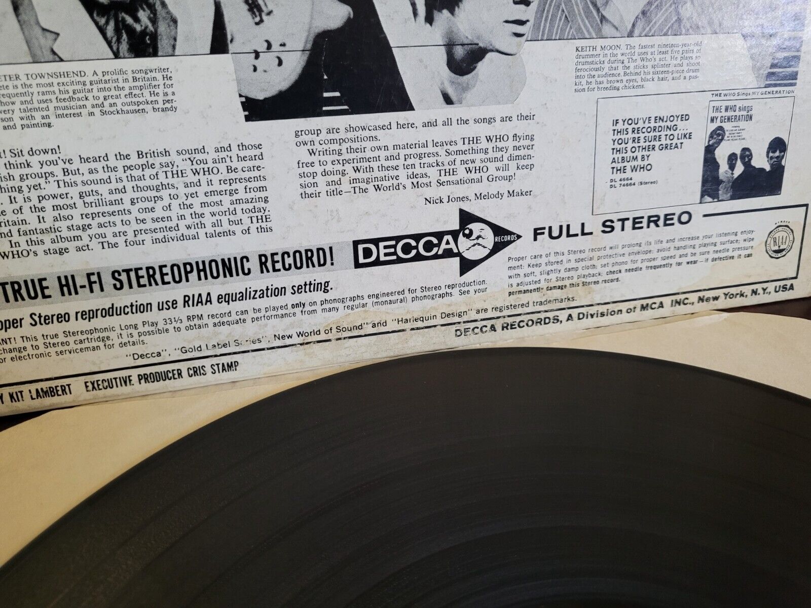 Vintage 1967 Canadian Printing LP - The Who Happy Jack