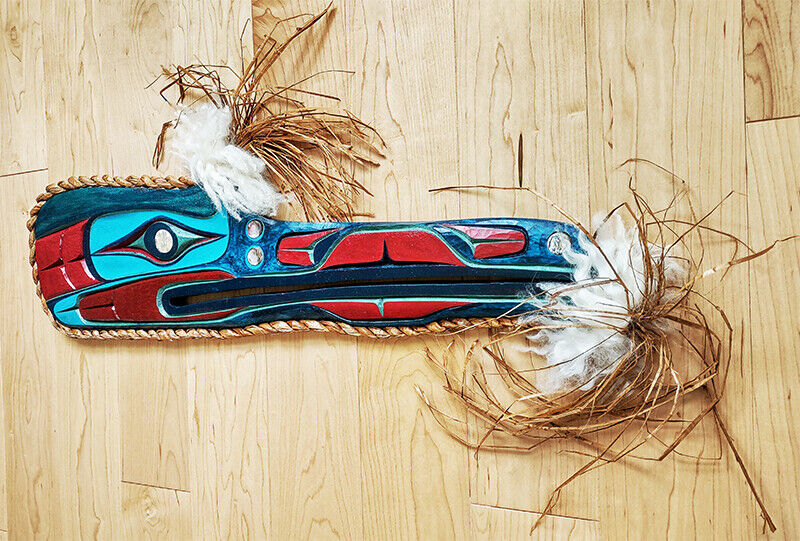 Northwest Coast Canada First Nations Vintage Cedar HUMMINGBIRD Carving