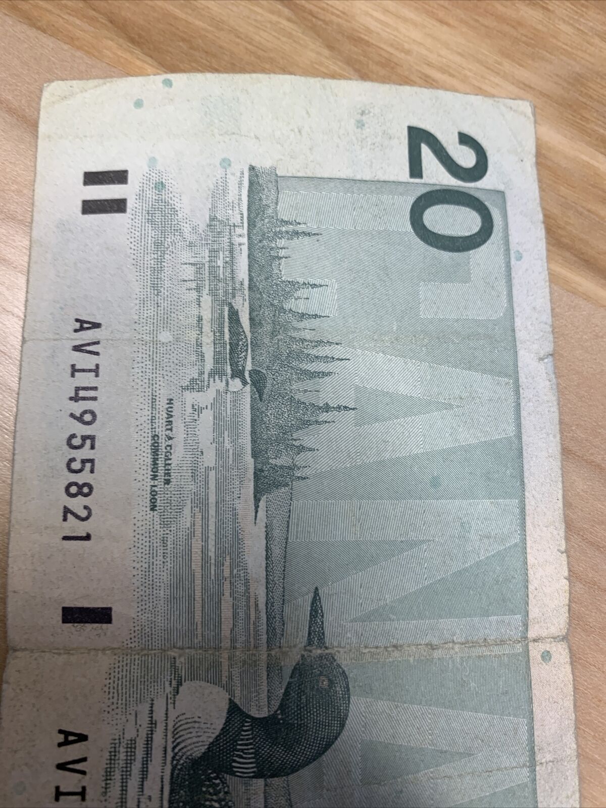 Rare 1991 Canadian $20.00 Bill - Vintage Gift