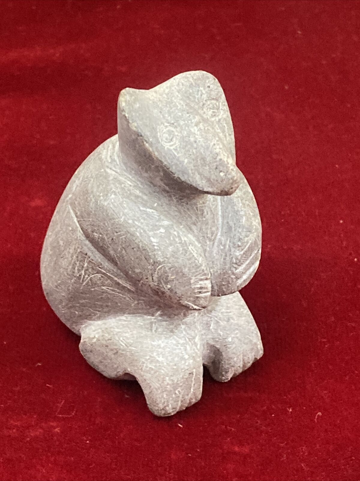 Vintage Inuit Handcarved Stone Bear - First Nations