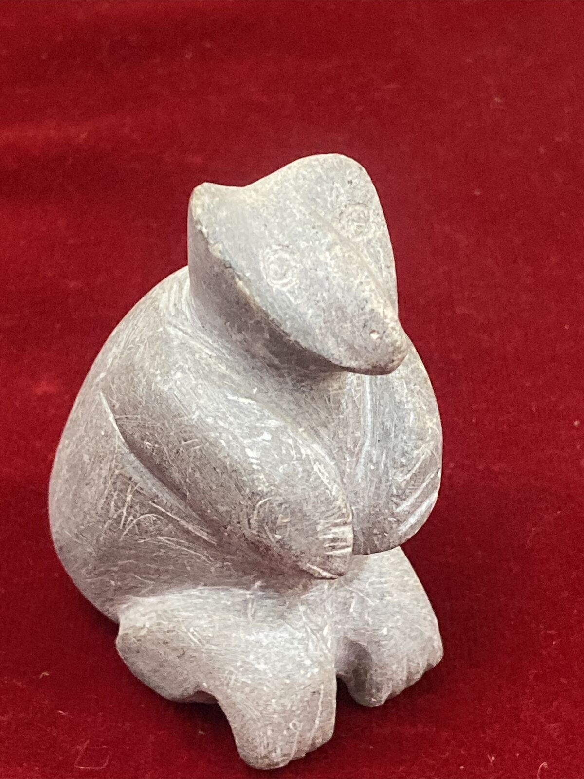 Vintage Inuit Handcarved Stone Bear - First Nations