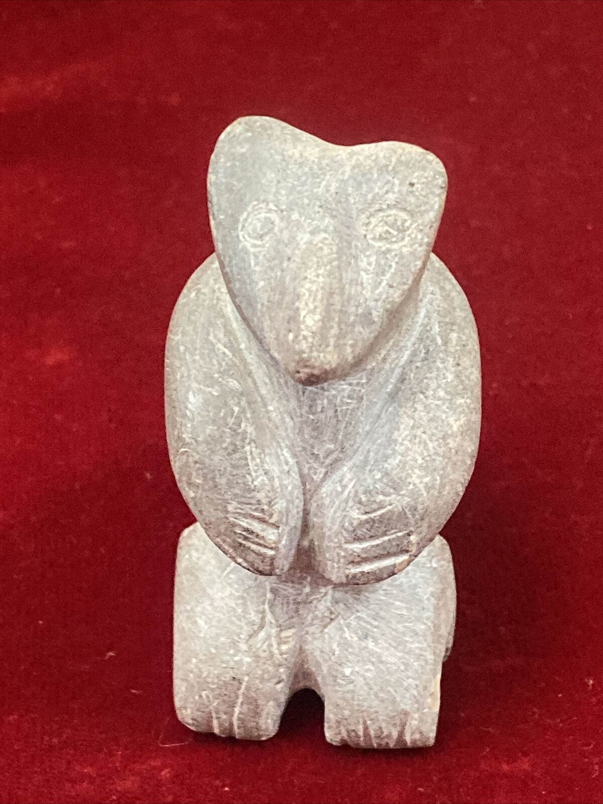 Vintage Inuit Handcarved Stone Bear - First Nations
