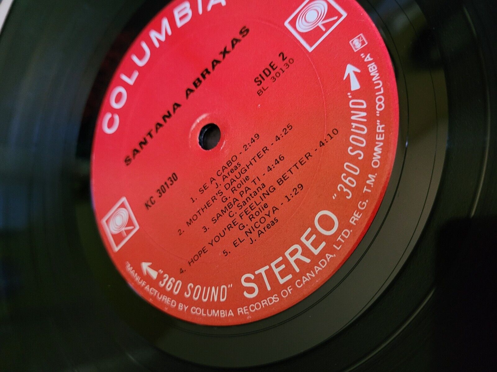 Santana - Abraxas Vintage Vinyl LP, 1970 Canadian