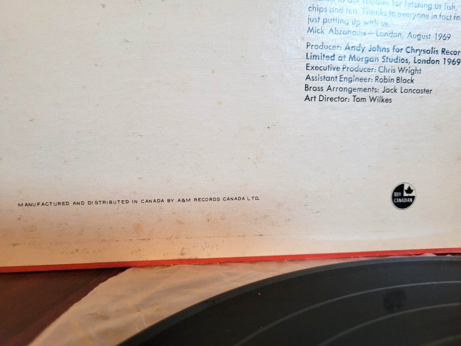 Vintage Blodwyn Pig Vinyl LP - Canadian Pressing