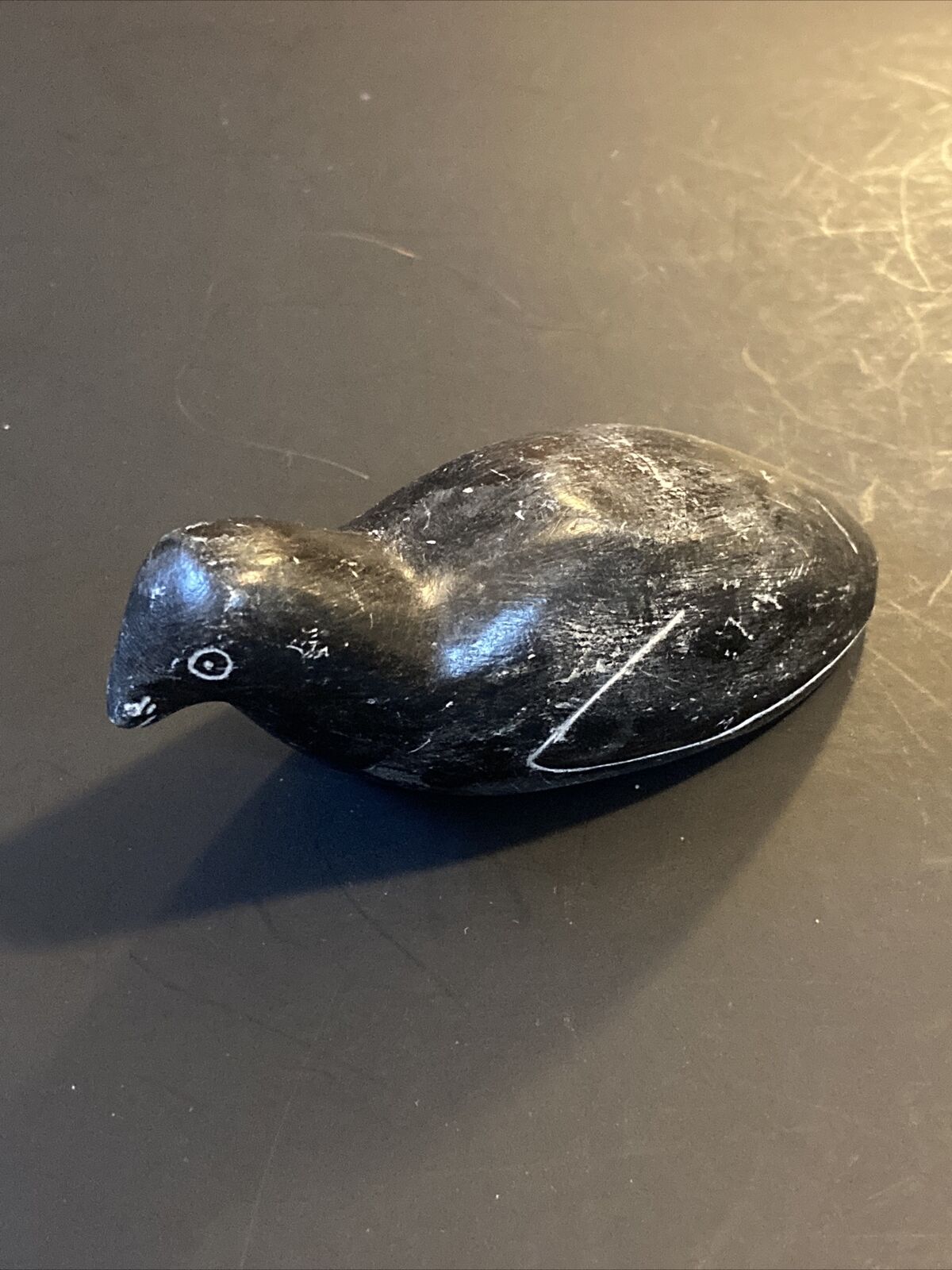 Inuit Soapstone Carving - Vintage Canadian Art