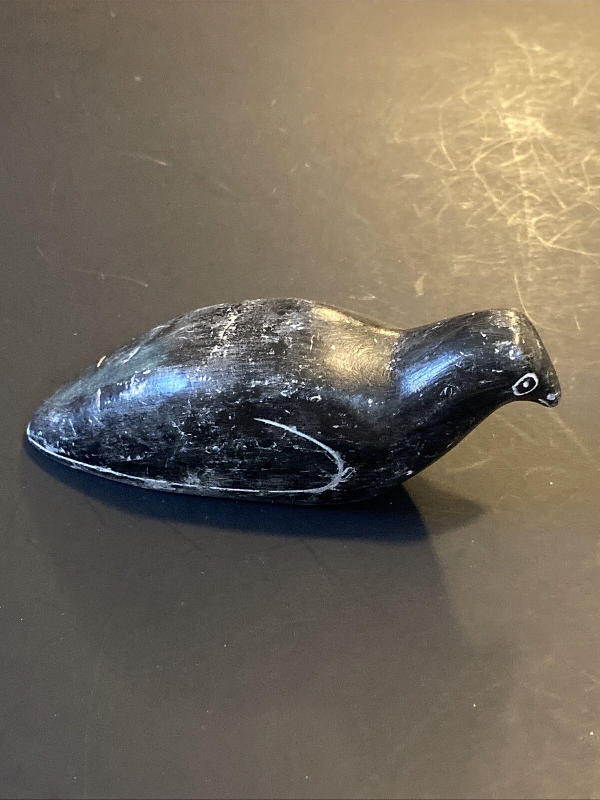 Inuit Soapstone Carving - Vintage Canadian Art