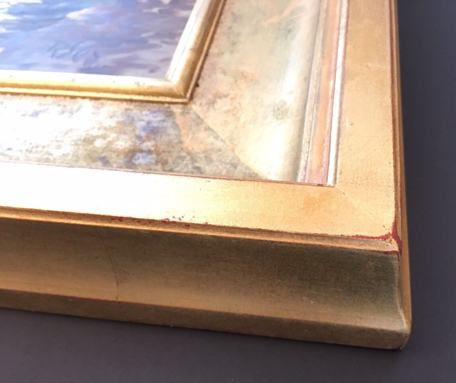 Canadian Lake Sunset Landscape Oil Painting Vintage