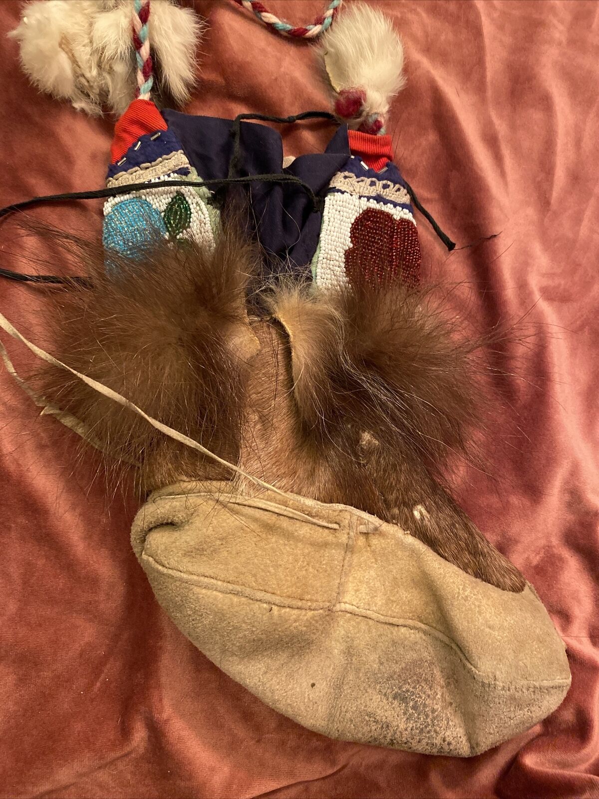 Beaded Indigenous Art Mukluks, First Nations Vintage