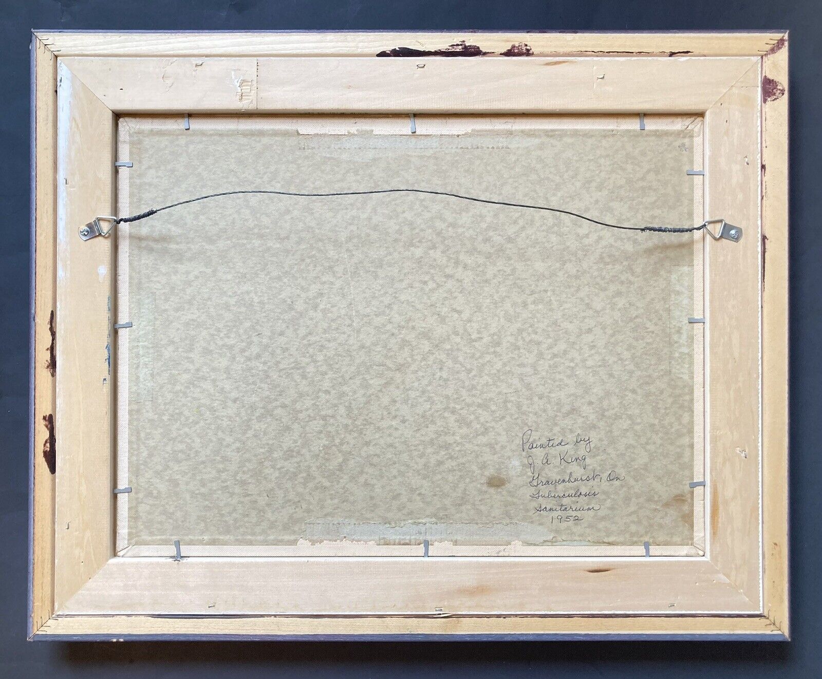 Canadian Lake Landscape Oil Painting by J.A. King (1952)