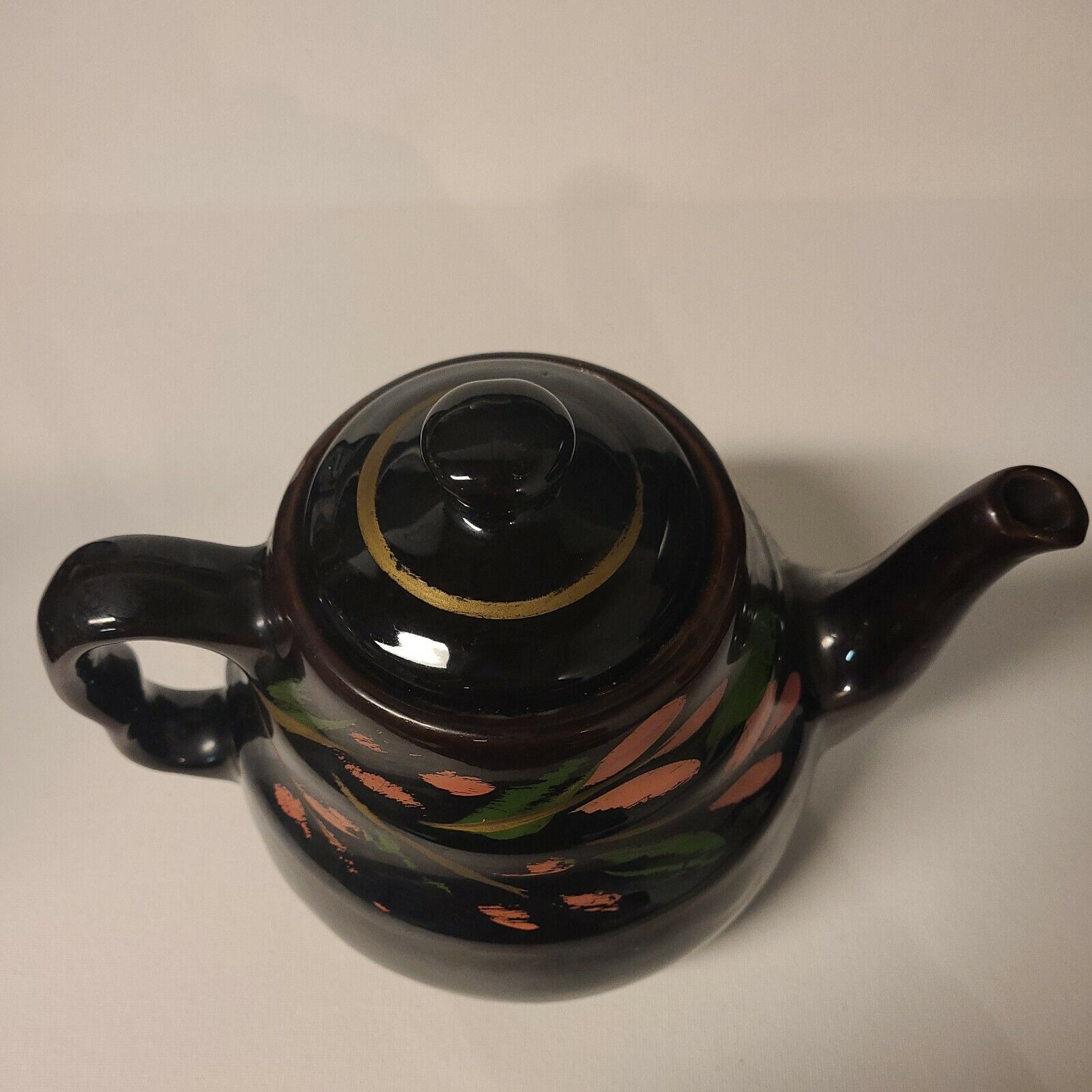 Hand Painted Floral Teapot - Vintage Royal Canadian Art Pottery